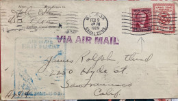 CANAL ZONE USA, COMBO-MIX 1929, FIRST FLIGHT, STATIONERY, COVER, USED TO USA, AIR MAIL 25 CENT OVERPRINTED, GOETHALS STA - Kanaalzone