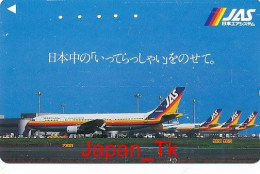 JAPAN Telefonkarte- JAA Airline, Flugzeug -  Siehe Scan - Aviones