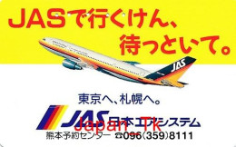 JAPAN Telefonkarte- JAA Airline, Flugzeug -  Siehe Scan - Aviones