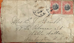 CANAL ZONE--PANAMA 1909, COVER USED TO USA, DE CORDOBA, PANAMA STAMP  OVERPRINTED  CANAL ZONE 2 STAMP. - Kanalzone