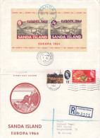 SANDA ISLAND 1964  EUROPA  DE LUXE  MS  FDC  R - Cover - 1964