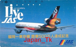 JAPAN Telefonkarte- JAA Airline, Flugzeug -  Siehe Scan - Aviones