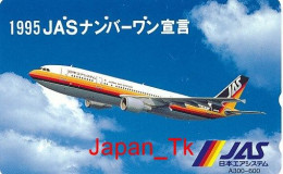 JAPAN Telefonkarte- JAA Airline, Flugzeug -  Siehe Scan - Aviones