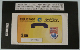 KUWAIT - Remote Memory - Interkey - 3KD & 5KD - New Design With Telephone & Handstamp - Koweït