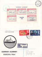 GUERNSEY ALDERNEY 1964  EUROPA   MS  FDC R - Cover - 1964