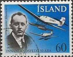 ICELAND 1978 50th Anniversary Of Domestic Flights - 60k - Dr. A. Johannesson, Junkers W.34 Island 1 And Junkers F-13 FU - Used Stamps