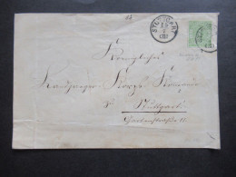 AD Württemberg Um 1869 Nr.35 EF Mit Einkreisstempel K1 Stuttgart XI Ortsbrief Stuttgart - Cartas & Documentos