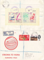 STROMA TO HUNA 1964 EUROPA  DE LUXE MS  FDC  R - Cover - 1964