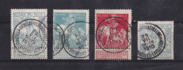 DDEE 345 -  Ensemble De 4 Cachets BRUXELLES EXPOSITION 1910 Sur Timbres Caritas - Sonstige & Ohne Zuordnung