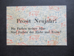 Alte Visitenkarte Um Ca. 1930 Prosit Neujahr Die Farben Meiner Säue Sind Farben Der Liebe Und Treue! - Visitekaartjes