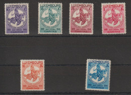 Luxembourg 1934 Oeuvres Sociales Sceau 252-257, 6 Val ** MNH - 1926-39 Charlotte De Profil à Droite