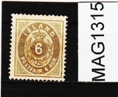 MAG1315  ISLAND 1876  Michl  7 A (*) FALZ  ZÄHNUNG Siehe ABBILDUNG - Unused Stamps