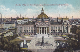 CARTOLINA  BERLIN,GERMANIA-PLATZ VOR DEM REICHSTAGSGEBAUDE MIT BISMARCK-DENKMAL-NON VIAGGIATA - Reinickendorf