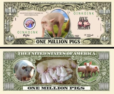 USA - FANTASY NOTE -  THE  PIGS  - UNC / SERIES  FARM - Otros & Sin Clasificación