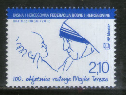 Delcampe - Bosnia & Herzegovina 2010 Mother Teresa  Nobel Prize Winner 1v MNH # 573 - Mutter Teresa