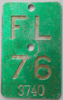 Mofanummer (Velonummer) Liechtenstein FL 76, Grün - Number Plates