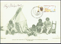 Greenland 2009. 100 Anniv North Pole Expedition By Matthew Henson & Robert E. Peary Michel 535 Maxi Card.. Signed. - Maximum Cards