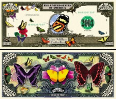 USA - FANTASY NOTE -  BUTTERFLIES  - UNC - Andere & Zonder Classificatie