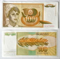 Yugoslavia 100Dinara 1990 Prefix ZA Replacement UNC - Yougoslavie