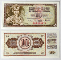 Yugoslavia 10 Dinara 1978 Prefix ZA Replacement UNC - Yougoslavie