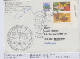 Canada Resolute Bay Weather Office Signature Officer In Charge Ca Resolute 29.4.1981 (BS179A) - Wetenschappelijke Stations & Arctic Drifting Stations