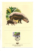 WWF LIBERIA 1984 HIPPOPOTAME NAIN - Lettres & Documents