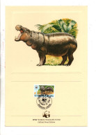 WWF LIBERIA 1984 HIPPOPOTAME NAIN - Cartas & Documentos