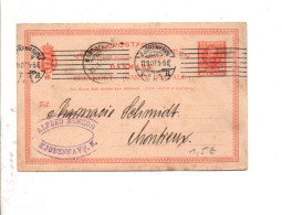 DANEMARK ENTIER CARTE POUR LA SUISSE 1907 - Lettres & Documents