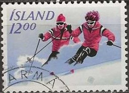 ICELAND 1983 Outdoor Sports - 12k - Skiing FU - Gebruikt