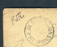 Oblitération "Lieu De Destination Envahi" Sur Entier Postal Sage En FM Pour Hirson En 1914 Par Voie De Pontarlier - M 83 - Guerre De 1914-18