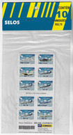 2000 Complete Booklet 10 Stamp Brazil Exports Airplane Brazilian Aeronautical Company EMBRAER Transport Civil & Military - Carnets