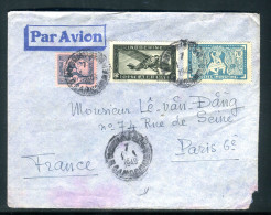 Cambodge - Enveloppe De Phnompenh Pour Paris Par Avion En 1949  - M 96 - Cambodja