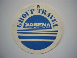 Avion / Airplane / SABENA / Luggage Label / étiquettes à Bagages / Group Travel - Baggage Labels & Tags