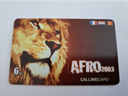 NETHERLANDS /  PREPAID / € 6,- AFRO 2003/ LION/ LEEUW  / USED  ** 13461** - Privadas