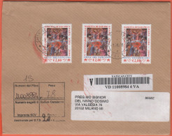 VATICANO - VATICAN - 2006 - 3 X 2,00€ 5º Centenario Della Nascita Di Papa Pio V - Assicurata - Viaggiata Da Città Del Va - Lettres & Documents