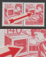 Yugoslavia, Error, MNH, 1987, Michel 2256, Red Spot On The Edge Of The Screen - Non Dentelés, épreuves & Variétés