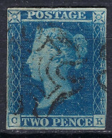 GRANDE BRETAGNE Ca.1841: Le Y&T 4a Obl. Croix De Malte, TTB ! - Used Stamps