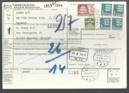 58441) Denmark Addressekort Bulletin D'Expedition 1976 Postmark Cancel - Cartas & Documentos