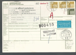 58448) Denmark Addressekort Bulletin D'Expedition 1980 Postmark Cancel Air Mail - Cartas & Documentos