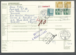 58451) Denmark Addressekort Bulletin D'Expedition 1981 Postmark Cancel  - Storia Postale