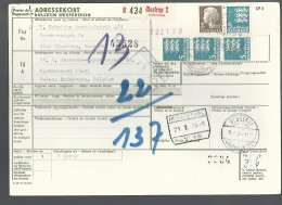 58452) Denmark Addressekort Bulletin D'Expedition 1976 Postmark Cancel  - Briefe U. Dokumente