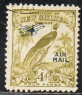 GERMAN NEW GUINEA NUOVA 1932 1934 AIR POST MAIL AIRMAIL OVERPRINTED PARADISE BIRD 4p USED USATO OBLITERE' - Nouvelle-Guinée
