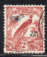 GERMAN NEW GUINEA NUOVA 1932 1934 AIR POST MAIL AIRMAIL OVERPRINTED PARADISE BIRD 2sh USED USATO OBLITERE' - Duits-Nieuw-Guinea