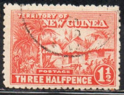 GERMAN NEW GUINEA NUOVA 1925 1928 1926 NATIVE HUTS 1 1/2p USED USATO OBLITERE' - Duits-Nieuw-Guinea