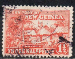 GERMAN NEW GUINEA NUOVA 1925 1928 1926 NATIVE HUTS 1 1/2p USED USATO OBLITERE' - Nouvelle-Guinée