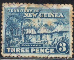 GERMAN NEW GUINEA NUOVA 1925 1928 NATIVE HUTS 3p USED USATO OBLITERE' - Deutsch-Neuguinea