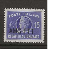 1949 MNH Triest, MIchel 4, Sassone Recapito 4 Postfris** - Pacchi Postali/in Concessione
