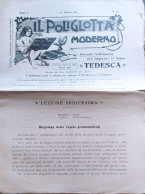 Il Poliglotta Moderno - Tedesco - Anno I 1905 - Cours De Langues