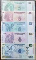 Lotto 5 Banconote  R.D.CONGO  20/50/100/200/500 Franc P.94a-97a.2-98b-99Aa-96Bb  UNC.FDS (B/1-33 - Other - Africa