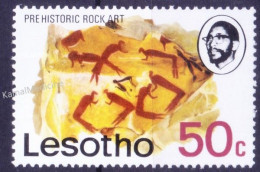 Lesotho 1976 MNH, Pre-historic Rock Painting, Rock Art And Cave Paintings - Engravings